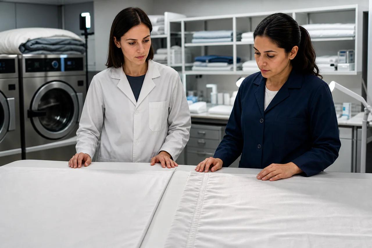 Bedding Seam Puckering After Laundering Evaluation