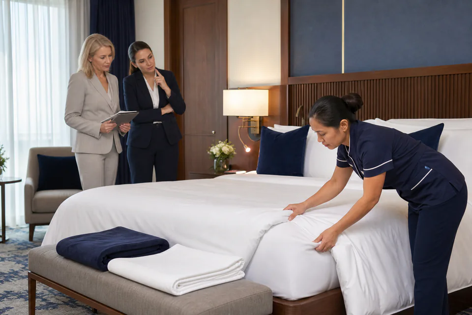 Hotel Bed-Making Time Trial for Bedding Selection