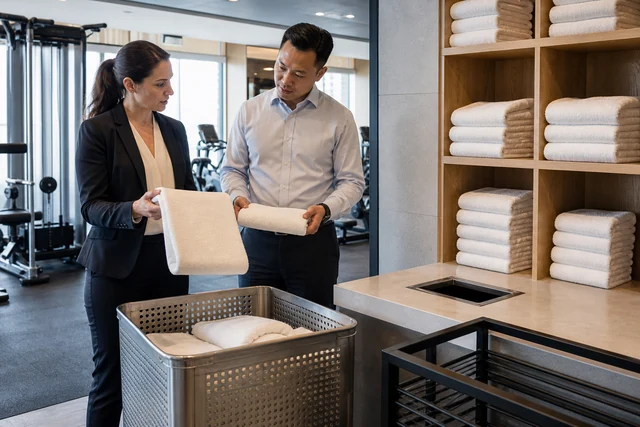 Hotel Gym Towel Size, Identification and Laundry-Flow Procurement