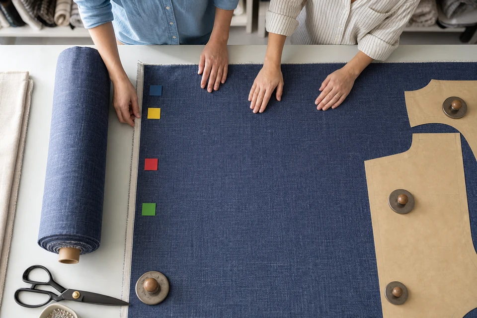 Bedding Fabric Selvedge Identification and Cut-Direction Control