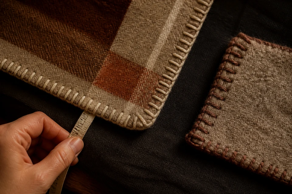 Blanket Edge Whipstitch Density, Corner Turn and Wash Inspection