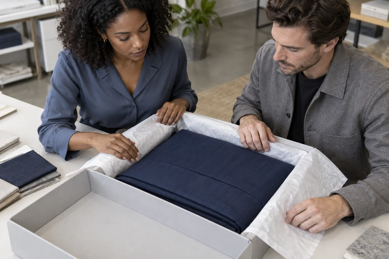 Bedding Tissue Wrap: Fiber Transfer and Unboxing Trials