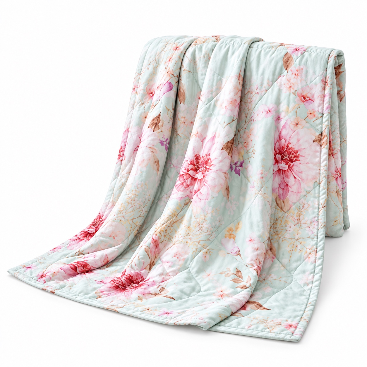 Rose Garden Summer Quilt — white-background view (development reference)