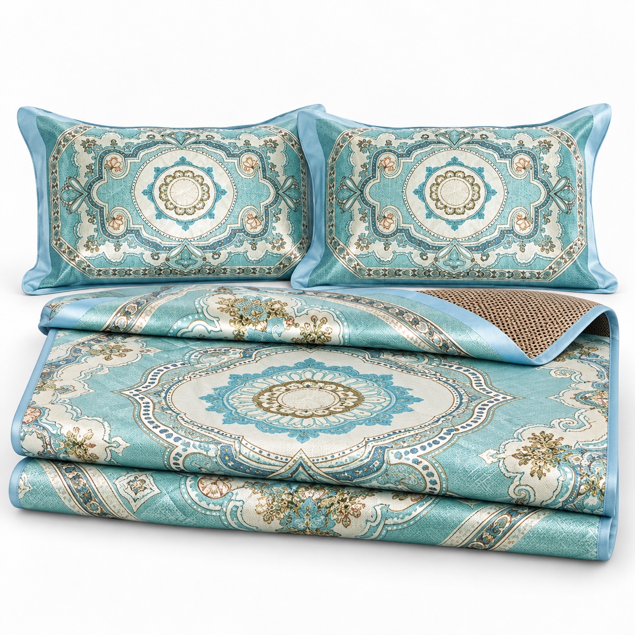 Ocean Medallion Summer Mat — white-background view (development reference)