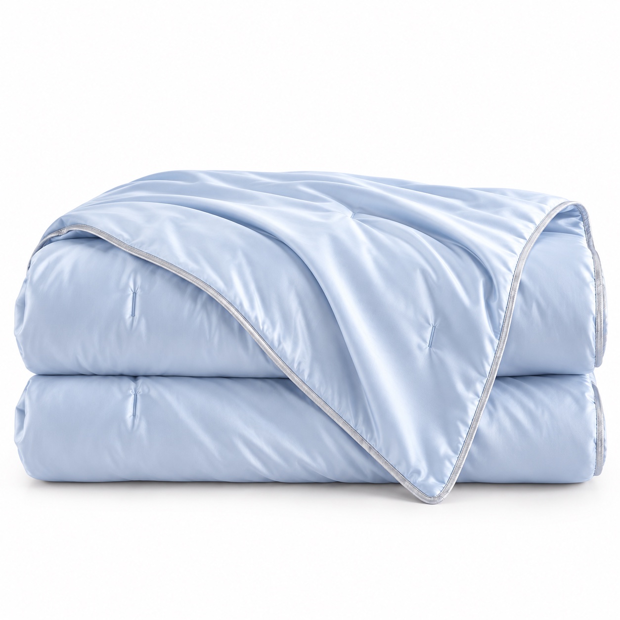 Glacier Satin-Look Summer Quilt — white-background view (development reference)