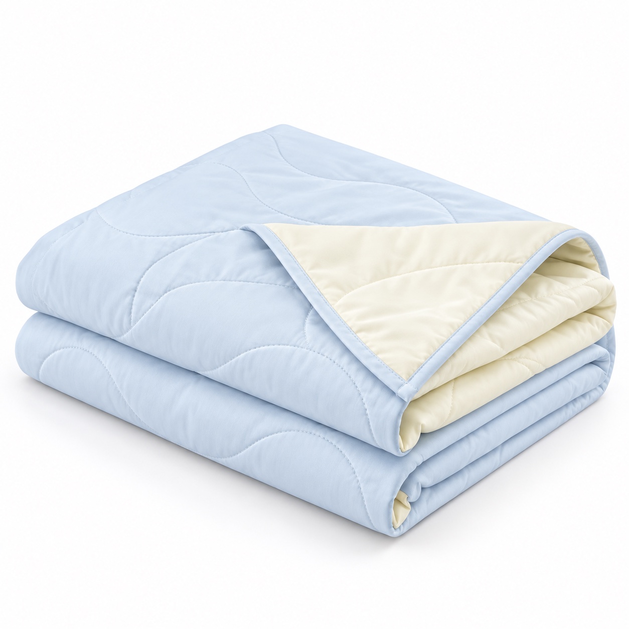 Blue Reversible Summer Quilt — white-background view (development reference)