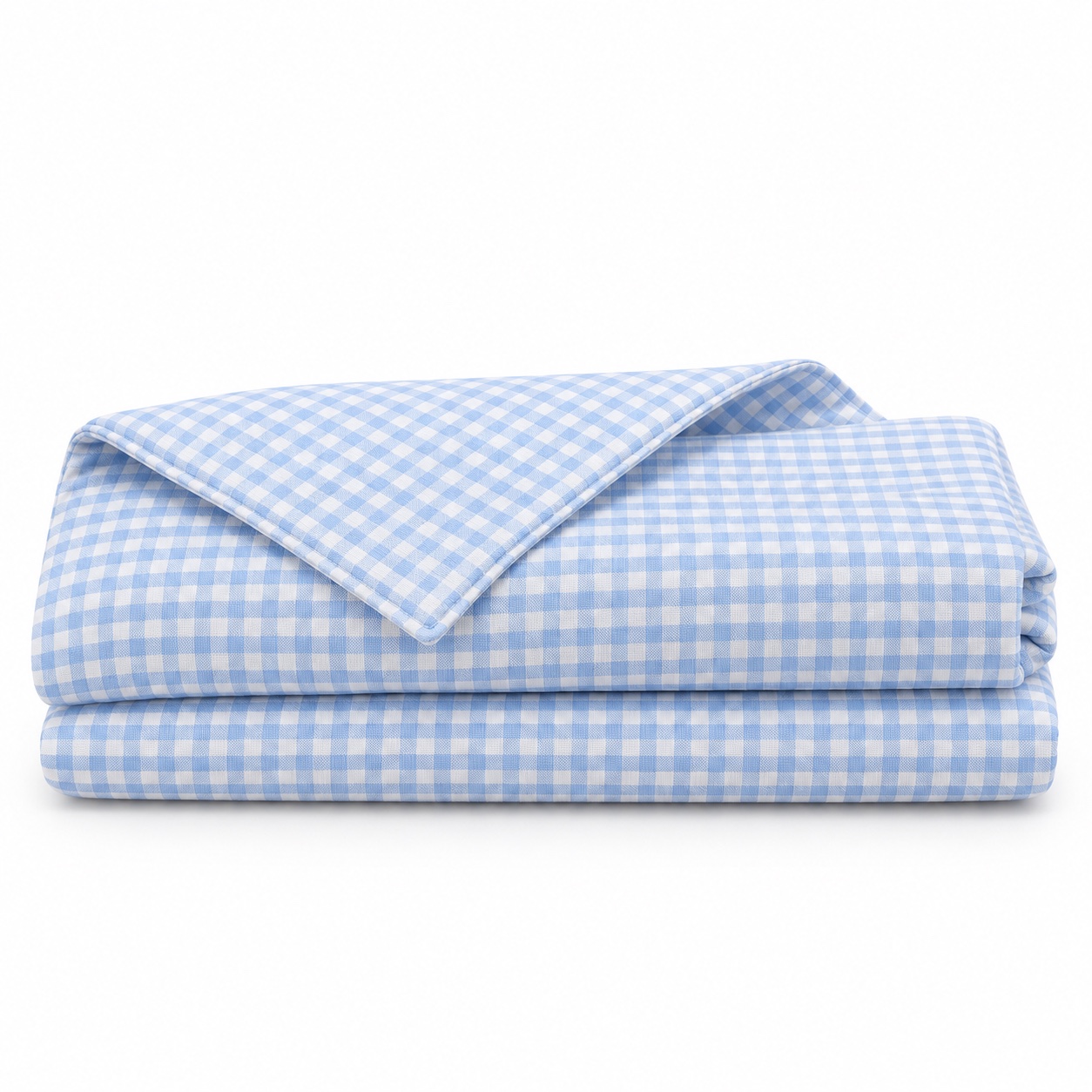 Blue Gingham Summer Mat — white-background view (development reference)