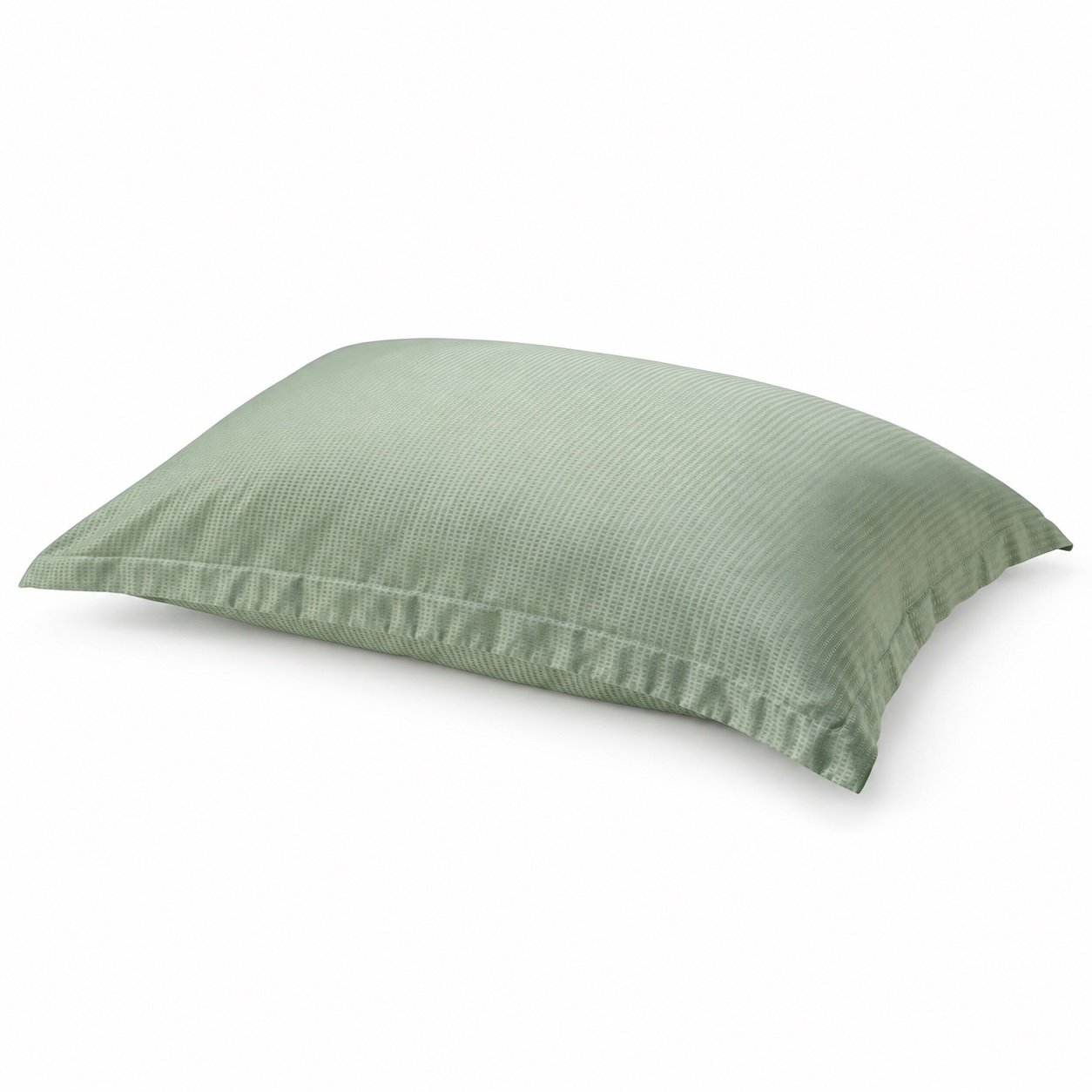 Sage Woven Pillowcase — white-background view (development reference)