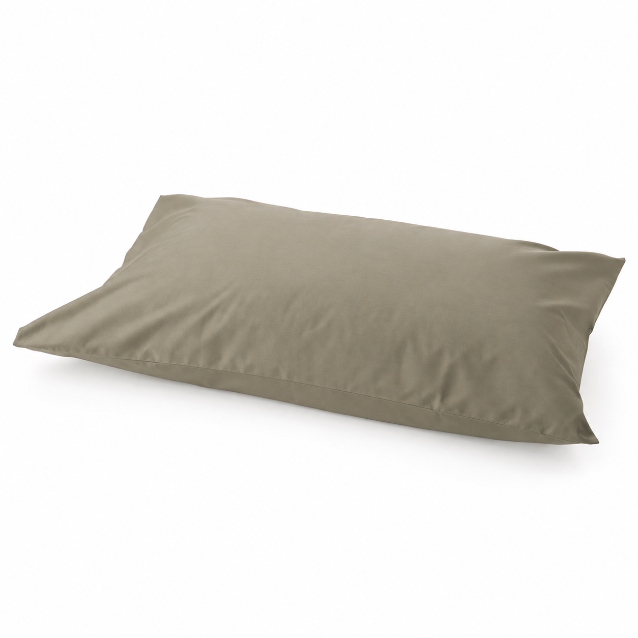 Taupe Plain-Weave Pillowcase — white-background view (development reference)